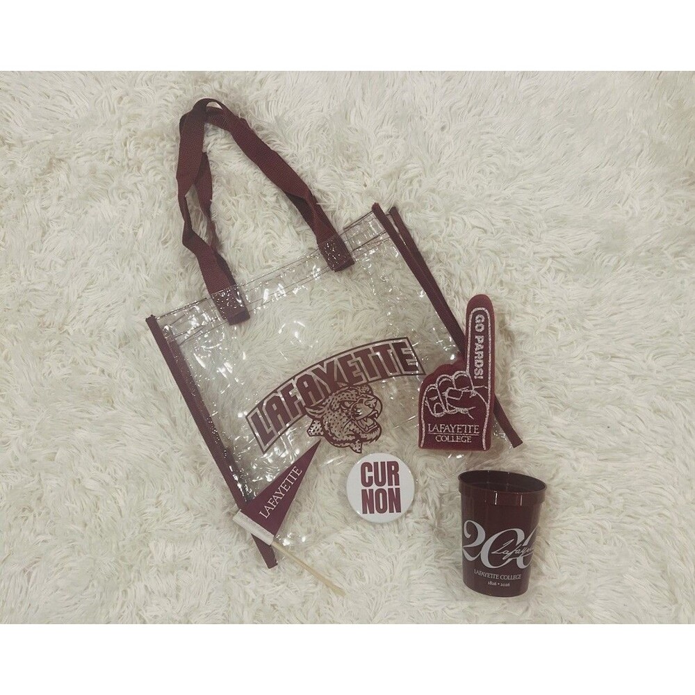 Lafayette College Clear Stadium Bag w/Sports Fan & Spirit Gear (Bed Party Ready) - Picture 10 of 16